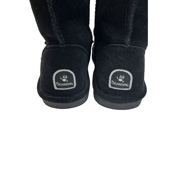 Bearpaw Womens Emma Short Boot Size 9 Sheepskin Wool Blend Black Winter Footwear - Picture 4 of 12